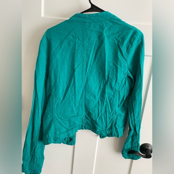 Teal, thin, blazer type top, large, maurices. Professional, teacher, school - Picture 5 of 6